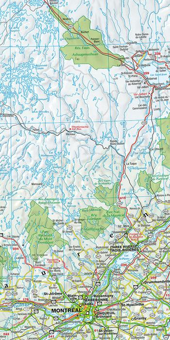 Carte routière - Canada Est | Hallwag carte pliée Hallwag 