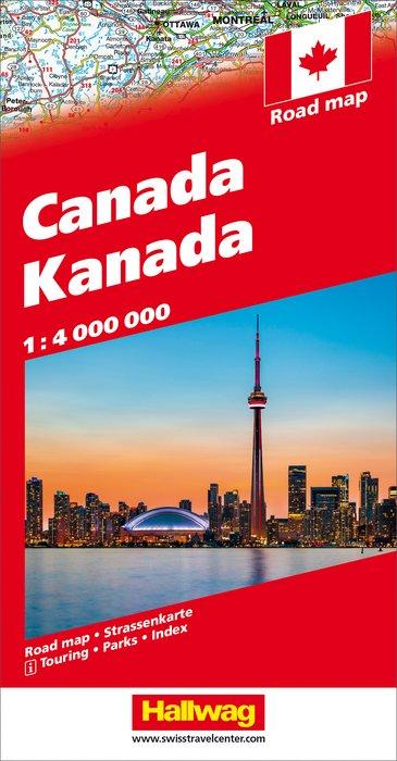 Carte routière - Canada | Hallwag carte pliée Hallwag 