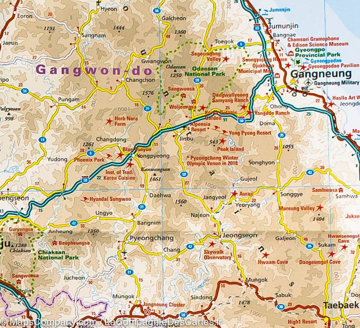 Carte routière - Corée du Nord et du Sud | Reise Know How carte pliée Reise Know-How 