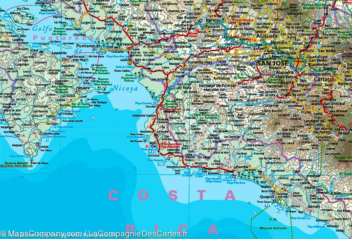 Carte routière - Costa Rica et du Panama | Reise Know How carte pliée Reise Know-How 