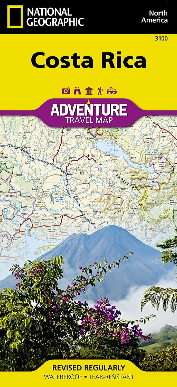 Carte routière - Costa Rica | National Geographic carte pliée National Geographic 