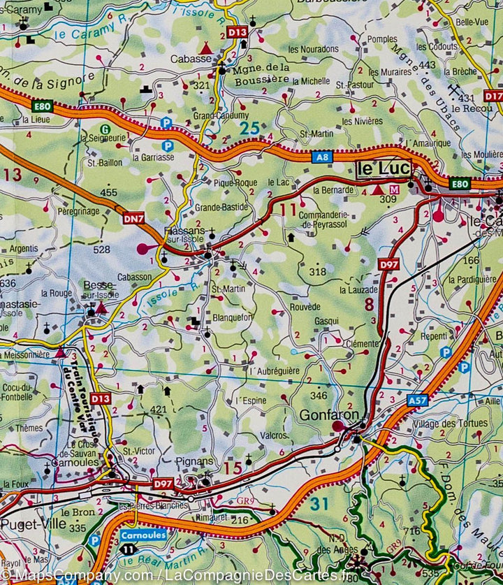 Carte routière - Côte d'Azur | Freytag & Berndt carte pliée Freytag & Berndt 