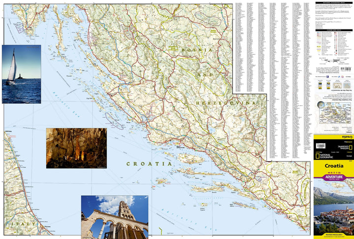 Carte routière - Croatie | National Geographic carte pliée National Geographic 