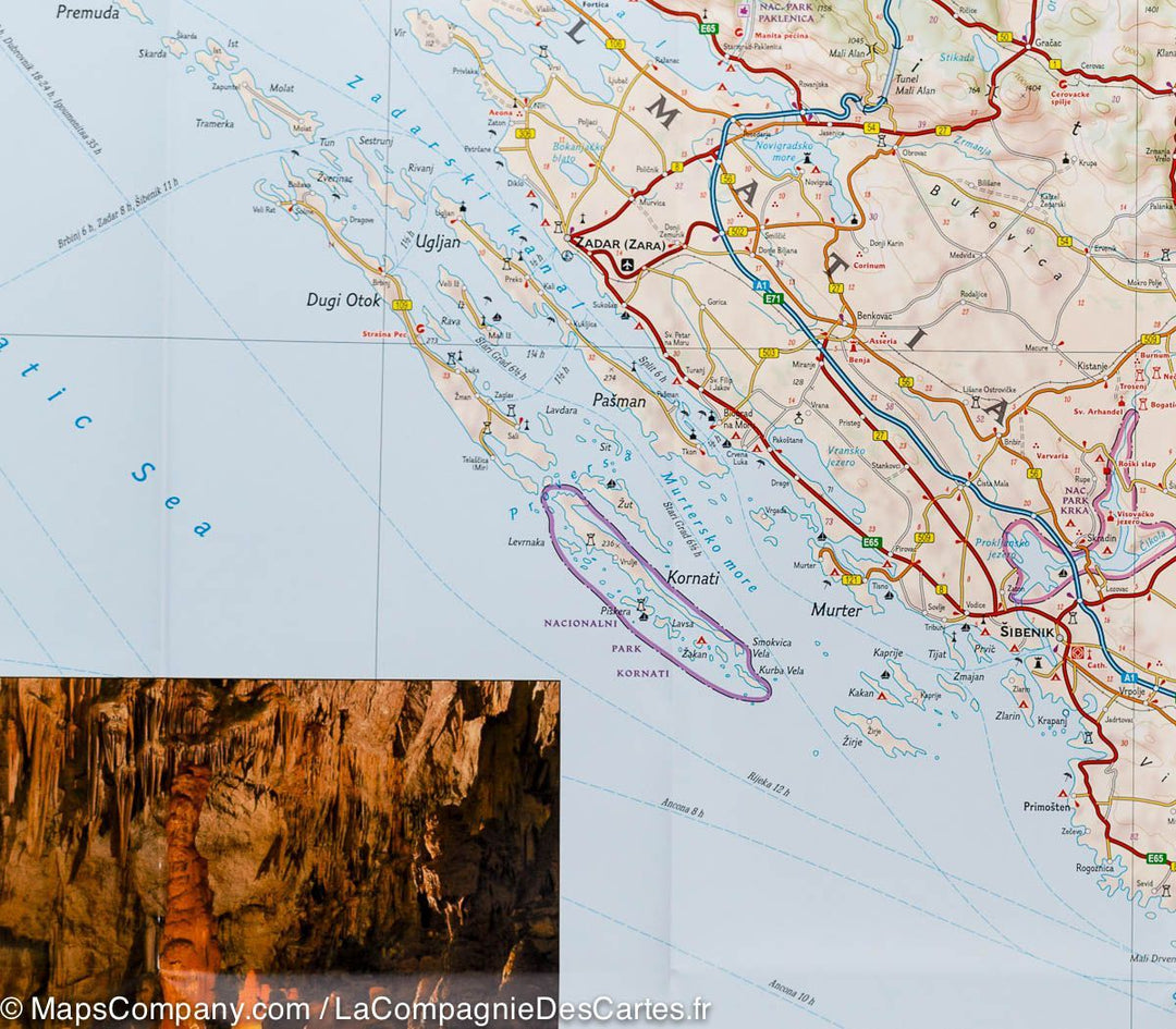 Carte routière - Croatie | National Geographic carte pliée National Geographic 