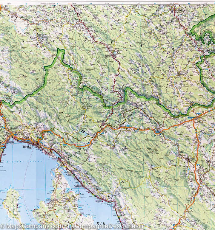 Carte routière - Croatie Nord & Istrie | Freytag & Berndt carte pliée Freytag & Berndt 