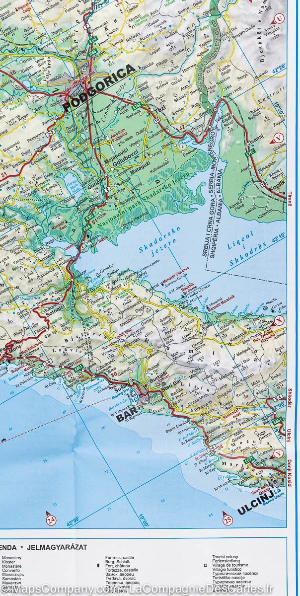 Carte routière - Dalmatie & Istrie (Croatie, Monténégro, Slovénie) | Gizi Map - La Compagnie des Cartes