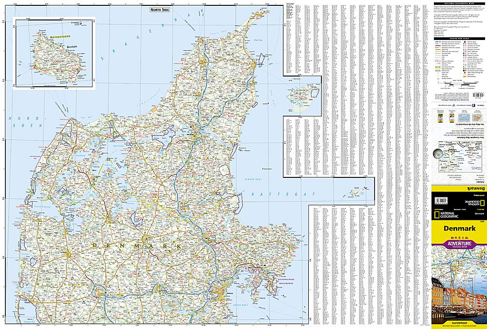 Carte routière - Danemark | National Geographic carte pliée National Geographic 