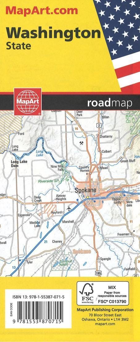 Washington State Road Map | Canadian Cartographics Corporation Road Map 