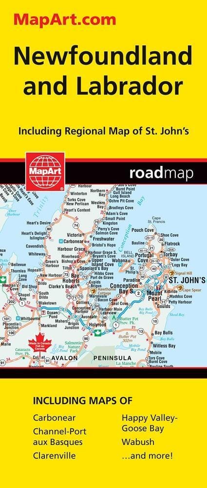Newfoundland and Labrador Road Map | Canadian Cartographics Corporation Road Map 