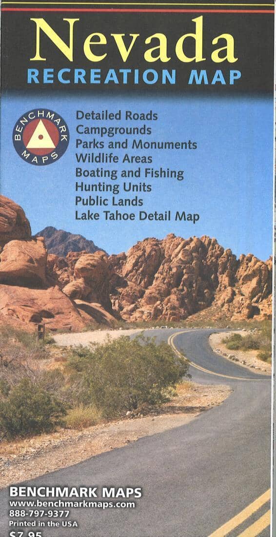 Carte routière du Nevada | Benchmark Maps carte pliée Benchmark Maps 