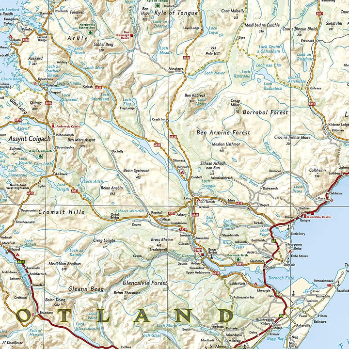 Carte routière - Ecosse | National Geographic carte pliée National Geographic 