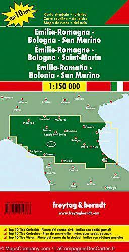 Carte routière de l'Emilie-Romagne (Bologne, Italie) | Freytag & Berndt - La Compagnie des Cartes