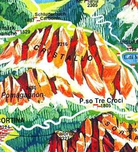 Carte routière et panoramique des Dolomites, lac de Garde et Venise | Tabacco carte pliée Tabacco 