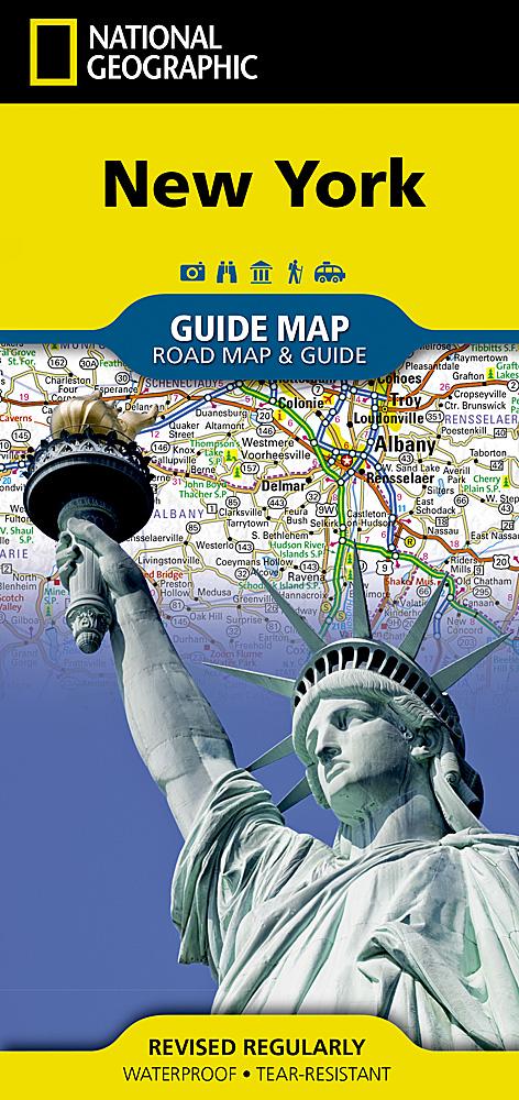Carte routière - État de New York (USA) | National Geographic carte pliée National Geographic 