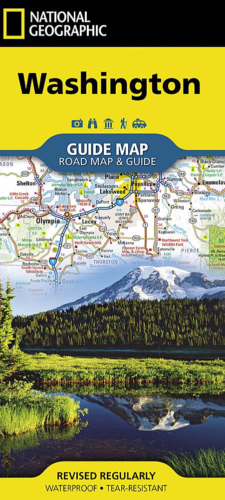 Carte routière - État de Washington (USA) | National Geographic carte pliée National Geographic 2018 
