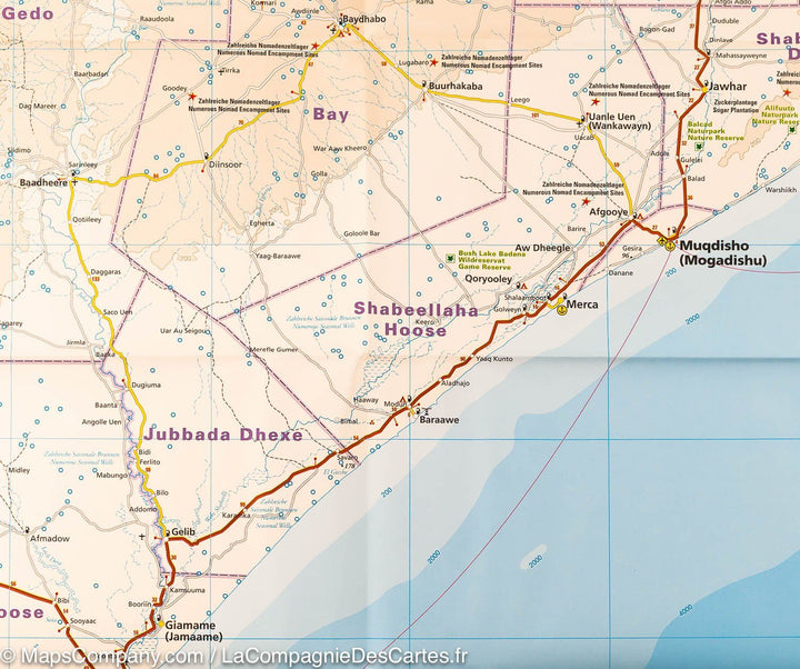 Carte routière - Ethiopie, Somalie, Erythrée & Djibouti | Reise Know How carte pliée Reise Know-How 