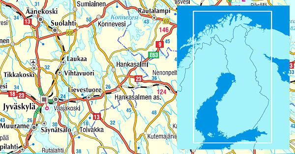 Carte routière - Finlande, Suomi Road map (Finlande) | Karttakeskus carte pliée Karttakeskus 