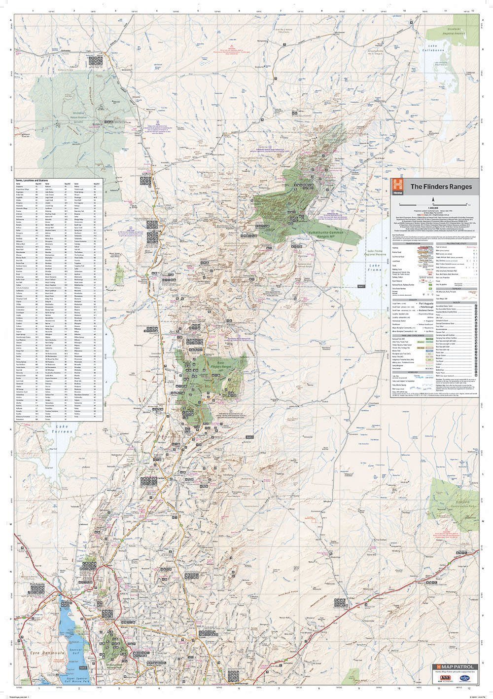 Carte routière - Flinders Ranges (Australie Méridionale) | Hema Maps carte pliée Hema Maps 
