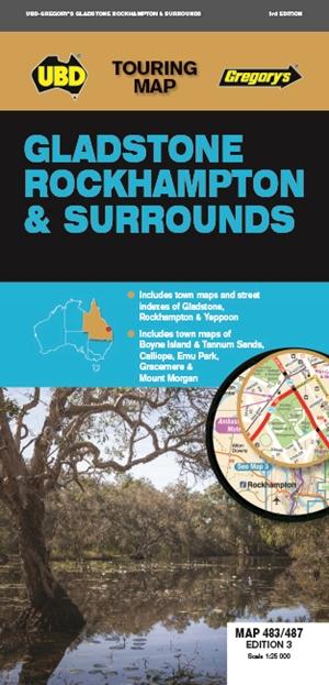 Carte routière - Gladstone Rockhampton & Surrounds (Queensland), n° 483-487 | UBD Gregory's carte pliée UBD Gregory's 