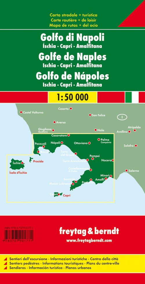 Carte routière - Golfe de Naples (Ischia, Capri, Amalfitana) | Freytag & Berndt carte pliée Freytag & Berndt 
