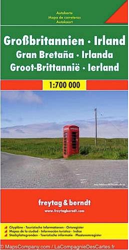 Carte routière - Grande Bretagne & Irlande - 1/700 000 | Freytag & Berndt carte pliée Freytag & Berndt 