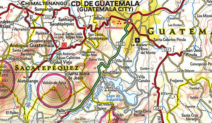 Carte routière - Guatemala | National Geographic carte pliée National Geographic 