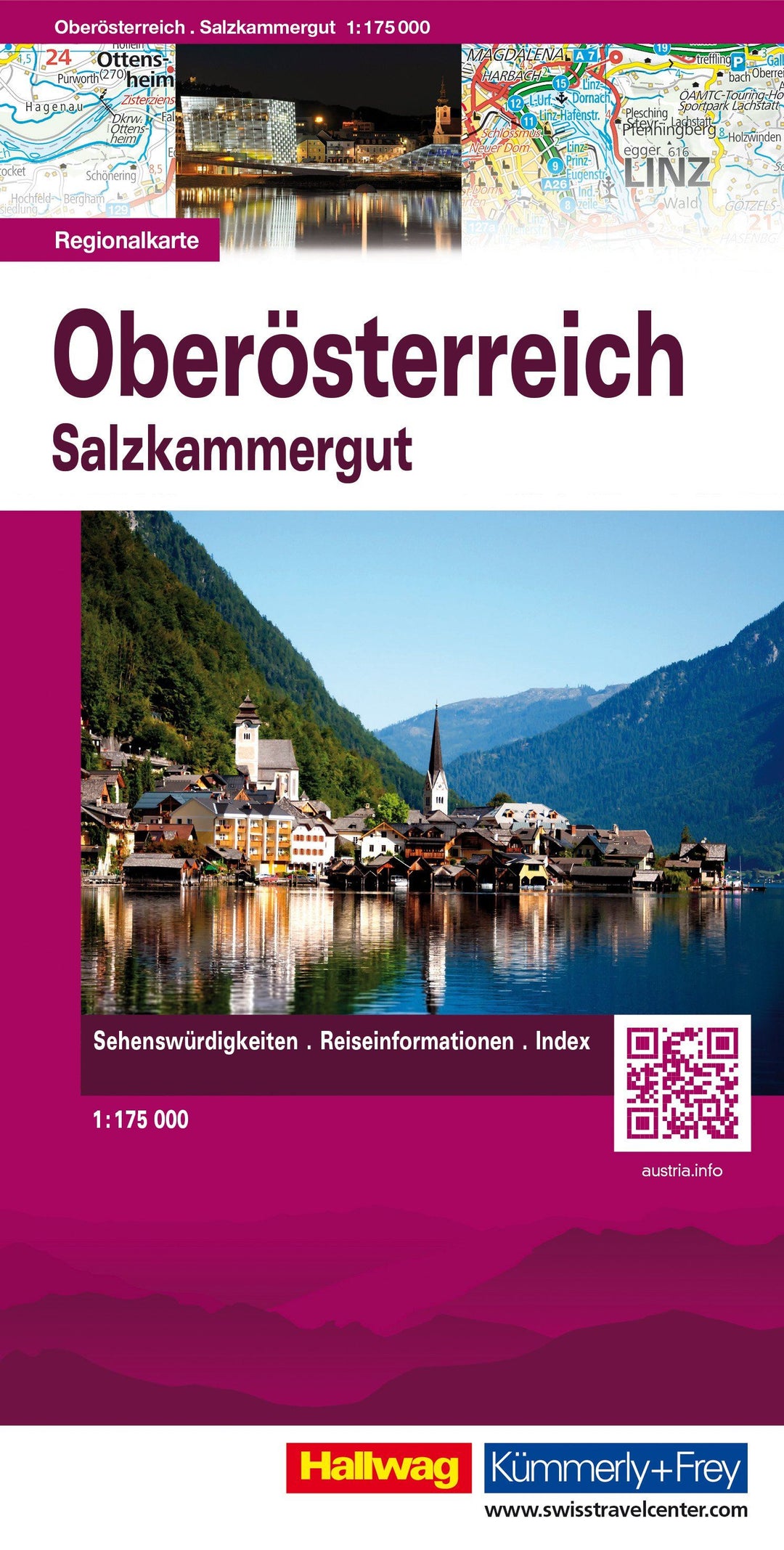 Carte routière - Haute-Autriche, Salzkammergut | Hallwag - carte régionale carte pliée Hallwag 