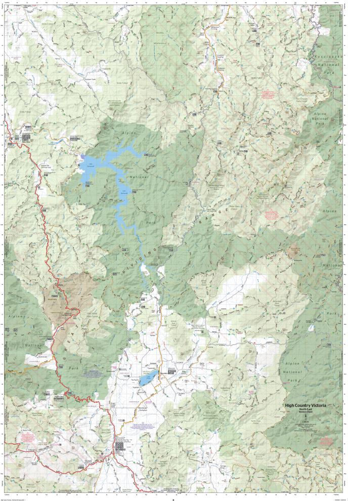 Carte routière - High Country Victoria (Nord-Est) | Hema Maps carte pliée Hema Maps 