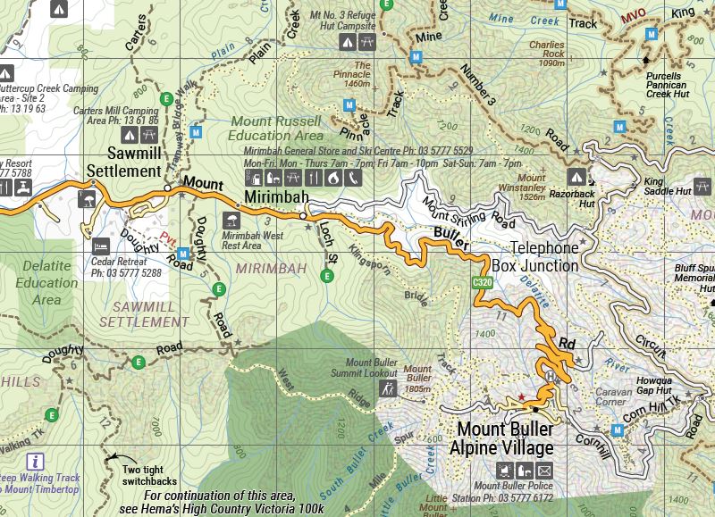 Carte routière - High Country Victoria (Nord-Ouest) | Hema Maps carte pliée Hema Maps 