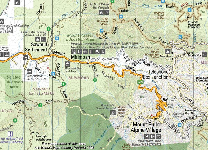 Carte routière - High Country Victoria (Nord-Ouest) | Hema Maps carte pliée Hema Maps 