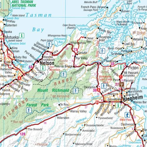 Carte routière de l'Ile du Sud (Nouvelle Zélande) | Hema Maps - La Compagnie des Cartes