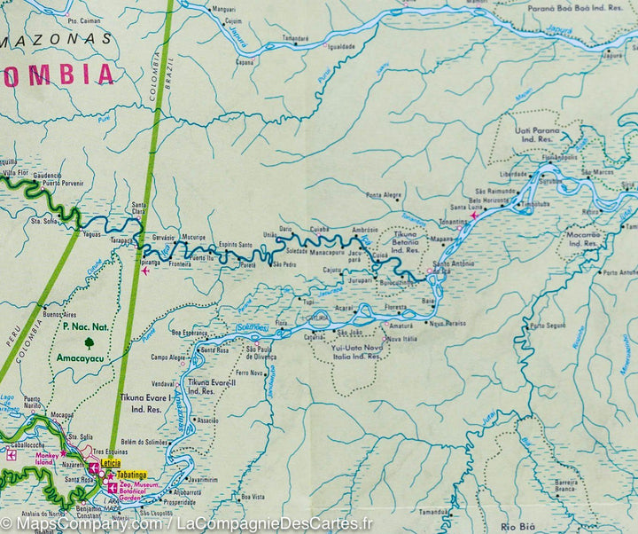 Carte routière de l'Amazonie (Brésil) | Nelles Map - La Compagnie des Cartes