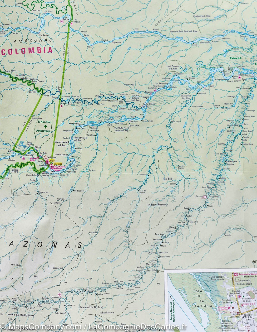 Carte routière de l'Amazonie (Brésil) | Nelles Map - La Compagnie des Cartes