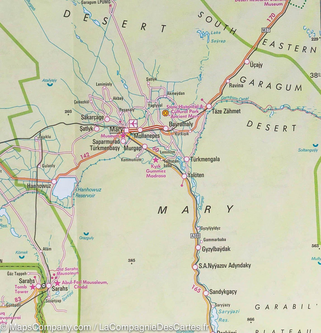 Carte routière imperméable - Asie Centrale | Nelles Map carte pliée Nelles Verlag 