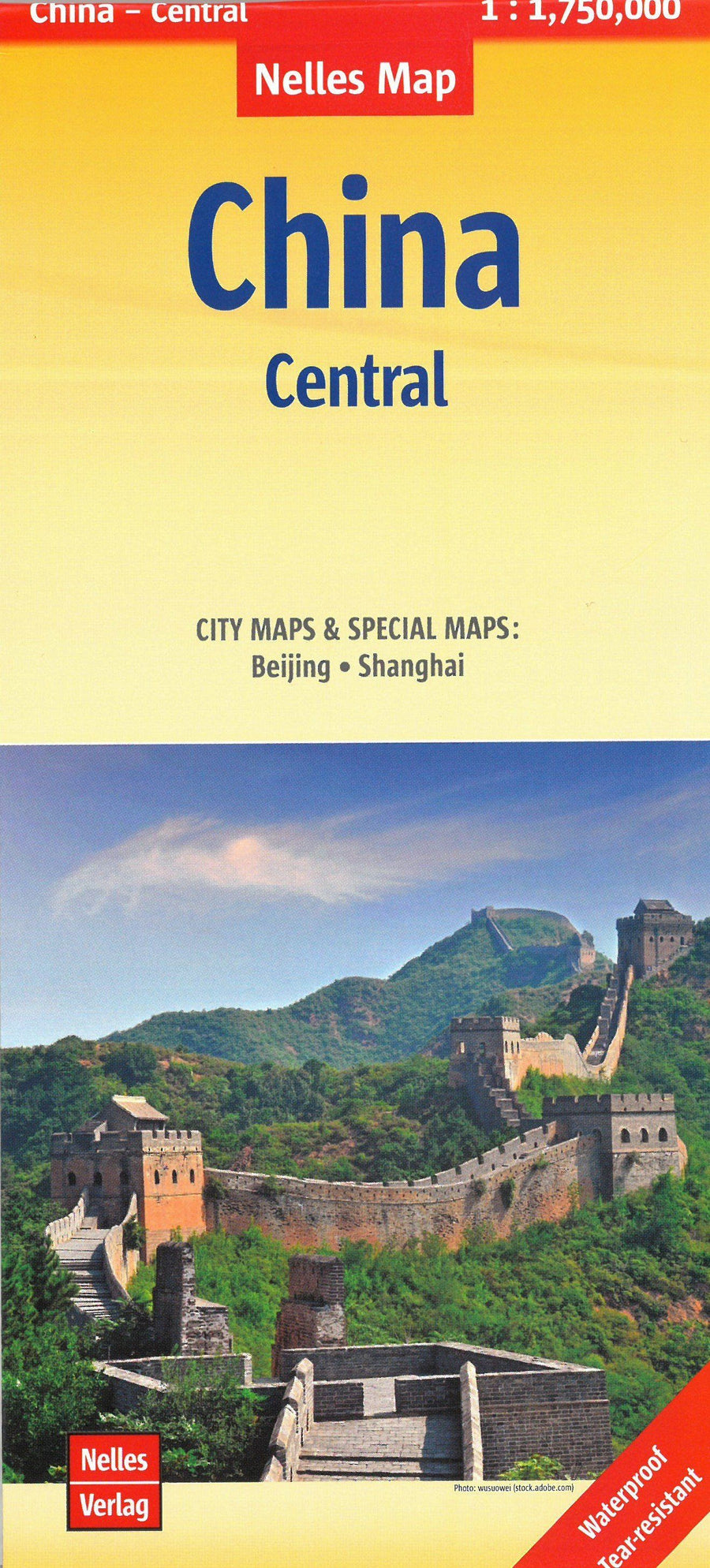 Carte routière imperméable - Chine centrale | Nelles Map carte pliée Nelles Verlag 
