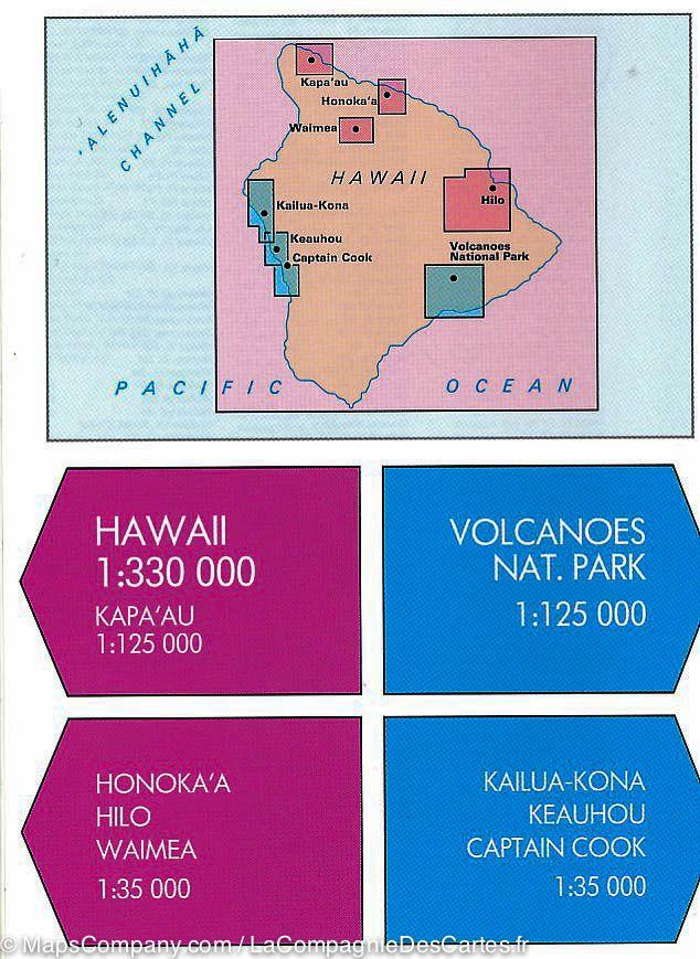 Carte routière imperméable - Grande Ile (Hawaii) | Nelles Map carte pliée Nelles Verlag 