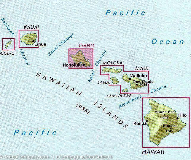 Carte routière imperméable - Honolulu & Oahu (Hawaii) | Nelles Map carte pliée Nelles Verlag 