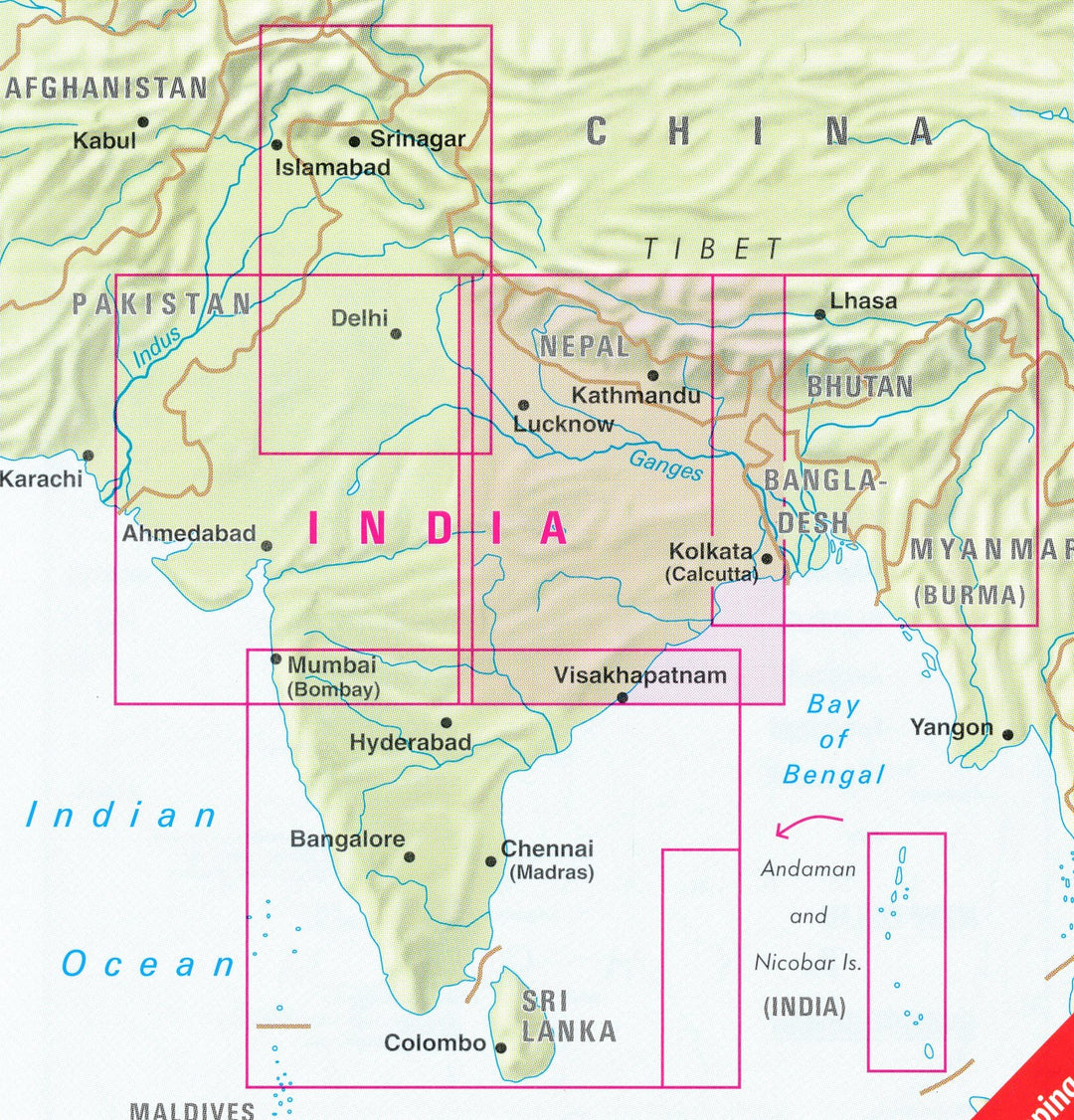 Carte routière de l'est de l'Inde | Nelles Map - La Compagnie des Cartes