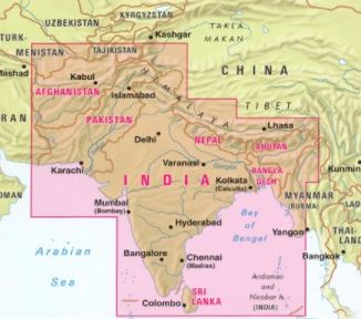Carte routière de l'Inde | Nelles Map - La Compagnie des Cartes