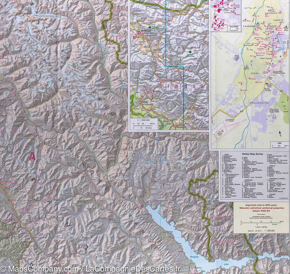 Carte routière du Ladakh et Zanskar (Inde) | Nelles Map - La Compagnie des Cartes