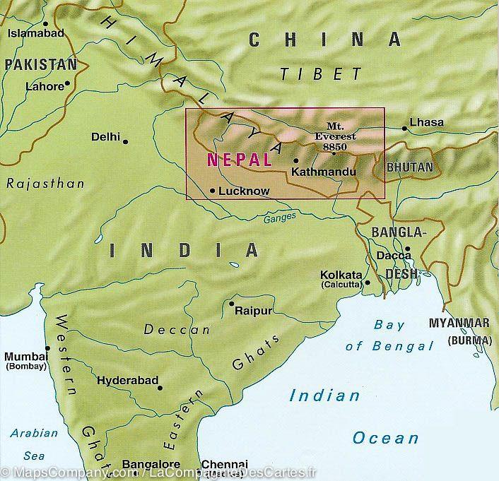 Carte routière imperméable - Népal (inclut Kathmandu) | Nelles Map carte pliée Nelles Verlag 