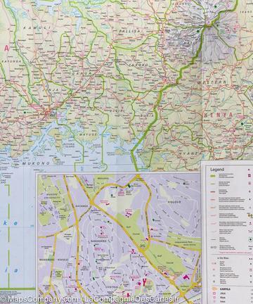 Carte routière imperméable - Ouganda | Nelles Map carte pliée Nelles Verlag 