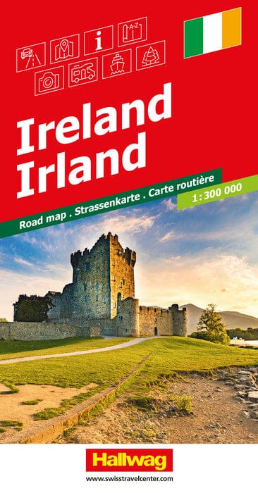 Carte routière - Irlande | Hallwag carte pliée Hallwag 