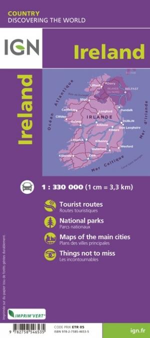 Carte routière - Irlande | IGN carte pliée IGN 
