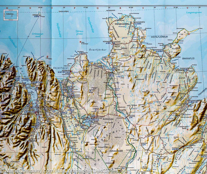 Carte routière de l'Islande | Ferdakort - La Compagnie des Cartes