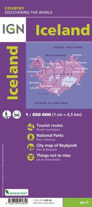 Carte routière - Islande | IGN carte pliée IGN 