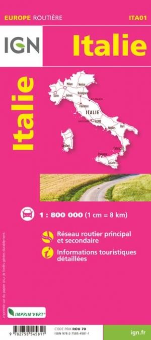 Carte routière - Italie | IGN carte pliée IGN 