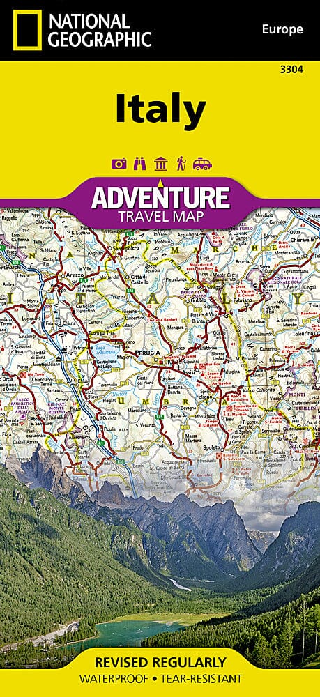 Carte routière - Italie | National Geographic carte pliée National Geographic 