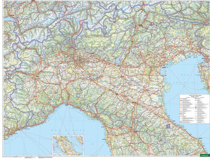 Carte routière - Italie Nord | Freytag & Berndt carte pliée Freytag & Berndt 