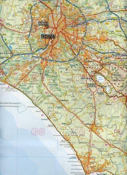 Carte routière - Latium, Rome | Kümmerly & Frey carte pliée Kümmerly & Frey 